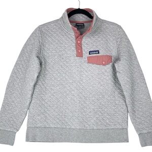 Patagonia Organic Cotton Quilt Snap-T Pullover Grey Sz S